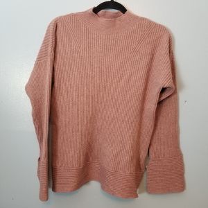 Sioni Mock Neck Ribbed Sweater Large NWT